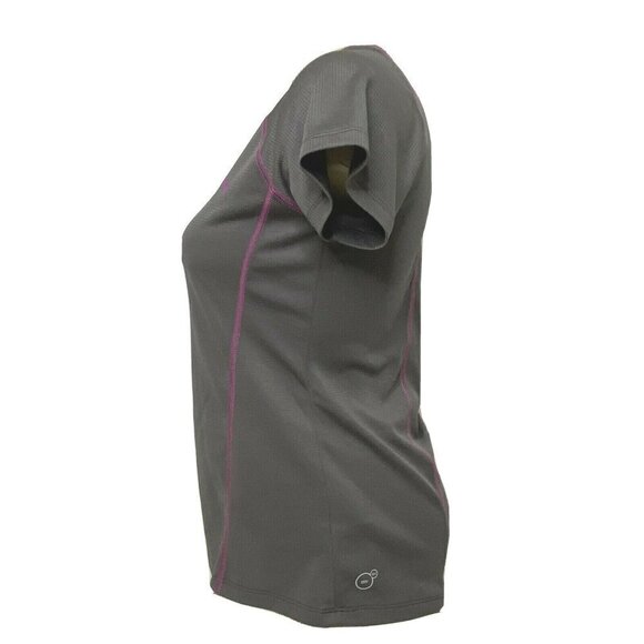 PUMA DryCELL Women's Small Short Sleeved Mesh Athletic Gym Workout Top Gray - Picture 3 of 7